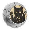 Black Cat Kitchen Timers for Cooking 60 Minute Wind Up Timer Visual Mechanical Timer with Loud Alarm, No Batteries Required, Magnetic Backing, Manual Countdown Timers for Classroom Gym view 1
