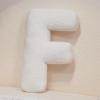 15inch Cute Letter Pillow, Soft Plush Letter Decorative Pillows Pillows for Room Sofa (White-F,Standard) view 1