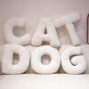 15inch Cute Letter Pillow, Soft Plush Letter Decorative Pillows Pillows for Room Sofa (White-F,Standard) view 2