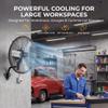 24'' Outdoor Wall Mount Fan, 4 Speed Oscillating Wall Fan with All Sealed Brushless DC Motor, Heavy Duty Industrial Fans, Waterproof Fans for Patios, House, Garage, Commercial, Warehouse, Factory view 3
