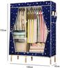 TYUHDUYUR Bedroom Closet Portable Fabric Wardrobe Home Open Assembled Wardrobes Wooden Clothing Clothes Rail Clothes Rack (Size : 155 100CM) (155 * 100CM) view 2