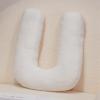 15inch Cute Letter Pillow, Soft Plush Letter Decorative Pillows Pillows for Room Sofa (White-U,Standard) view 1
