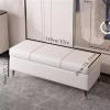 Jingzai202405 Shoe Bench Shoe Stool for Home Use Doorway Storage Stool Entry Shoes Stool Storage Stool Bedside Stool Sofa Stool Long Stool can be Storage Entryway Bench(Gold,110cm) view 2