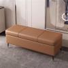 Jingzai202405 Shoe Bench Shoe Stool for Home Use Doorway Storage Stool Entry Shoes Stool Storage Stool Bedside Stool Sofa Stool Long Stool can be Storage Entryway Bench(Gold,110cm) view 3