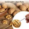 byepica Heavy Duty Nut Cracker with Wooden Stand, Adjustable Lever, Red Ball Handle, Includes 4 Picks view 3