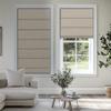 Sulugood No Tools No Drill Cordless Blackout Roman Shades, Room Darkening. Roller Blinds for Window, Roll Up Blinds for Window Bedroom, Living Room. Blackout Light Brown, 72" W x 56" H... view 2