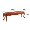 LICONG-2019 End Stool Brown Retro Bedroom Decorative Bench Wooden Simple Bedside Bench Upscale PU Leather Sofa Bench Long Bench view 2