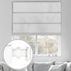 Sulugood No Tools No Drill Cordless Blackout Roman Shades, Room Darkening. Roller Blinds for Window, Roll Up Blinds for Window Bedroom, Living Room. Blackout Grayish White, 70" W x 78" H view 1