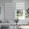 Sulugood No Tools No Drill Cordless Blackout Roman Shades, Room Darkening. Roller Blinds for Window, Roll Up Blinds for Window Bedroom, Living Room. Blackout Grayish White, 70" W x 78" H view 2