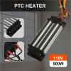 110V 500W AC DC Insulated Thermostatic PTC ceramic air heater PTC heating element Electric heater 96A2 140 * 50.5 * 26 view 3