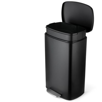 13.2 Gal Kitchen Trash Can, 50L Recycling or Garbage Bin, Brushed Stainless Steel Waste Basket, Soft&Quiet Close Dustbin, with Step-On Pedal, Removable Inner Bucket, for Home, Office, Living Room