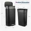 13.2 Gal Kitchen Trash Can, 50L Recycling or Garbage Bin, Brushed Stainless Steel Waste Basket, Soft&Quiet Close Dustbin, with Step-On Pedal, Removable Inner Bucket, for Home, Office, Living Room view 2