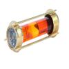 nauticalshoppee Nautical Brass Sand Timer Hourglass with Compass 2 Minute 3" Orange Liquid Timer for Home, Office Desk, and Kitchen Decor Ideal Gift Item view 1