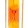 nauticalshoppee Nautical Brass Sand Timer Hourglass with Compass 2 Minute 3" Orange Liquid Timer for Home, Office Desk, and Kitchen Decor Ideal Gift Item view 4