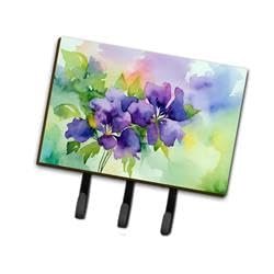 9 x 6 in. Unisex Jersey Violet in Watercolor Leash or Key Holder