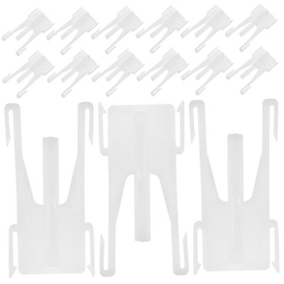 20pcs Plastic Curtain Hooks for Track, Adjustable Drapery Pins
