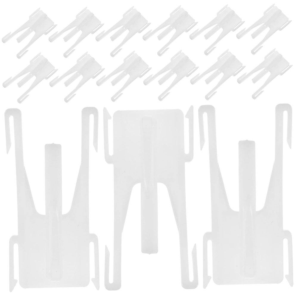 20pcs Plastic Curtain Hooks for Track, Adjustable Drapery Pins