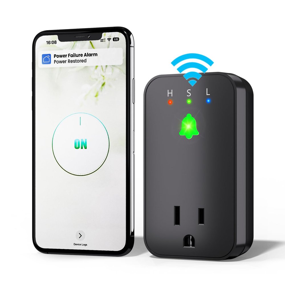 Power Failure Alarm WiFi, Smart Power Outage Alarm, Free App Notifications