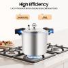 23 Quart Pressure Cooker & Canner | Thickened Aluminum Alloy Commercial Pressure Canner with Pressure Gauge | Explosion-proof Pressure Cookware view 4