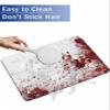 BOSIJOY Bath Mat Absorbent Bathroom Rug,Halloween Horror Bloody Handprint Non Slip Quick Dry Bath Rugs Diatomite Stone Shower Mat,Red Blood White Washable Doormat Kitchen Mats view 3