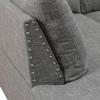 COMHOMA Modular Sectional Sofa Couch with Storage Ottoman,L-Shape Linen Chaise Lounge for Living Room,Convertible Sectional Couches with Cup Holders and Nailhead Trim,Grey view 3