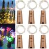 Fuchooky 6 Pack LED Wine Bottle Stopper Lights, 20 LED Submersible Light String 2M/6.6ft for Outdoor Garden Pool Party Wedding Christmas Decor (Cork Not Submersible) view 1