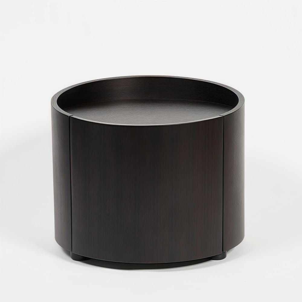 Compact Side Table with Drawer, Sleek Minimal Dresser for Bedside or Sofa Use in Contemporary Spaces
