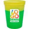 16oz Color Changing Stadium Cups with Custom Multi-Color Imprint for Parties & Events (Yellow To Green, 1000 Cups) view 1