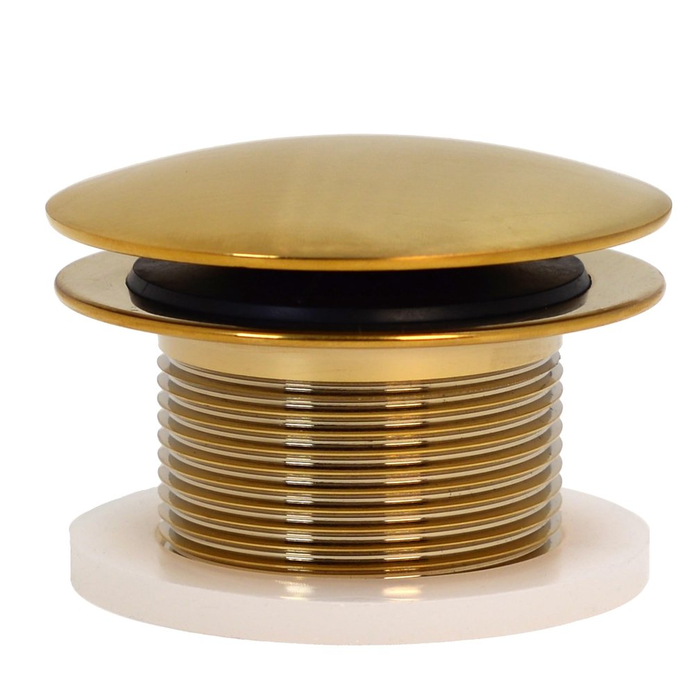 Westbrass D398R-18 1-1/2" NPSM Coarse Thread Mushroom Tip-Toe Bathtub Drain Stopper, Brushed Bronze