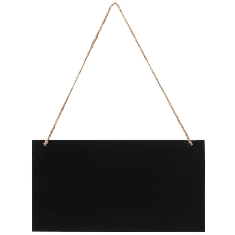 Chalkboard Hanging Signs 10pcs Erasable Chalkboards Black Rectangle Wedding Hanging Board for Wedding, Bar, Restaurant, Kitchen Pantry & Wal
