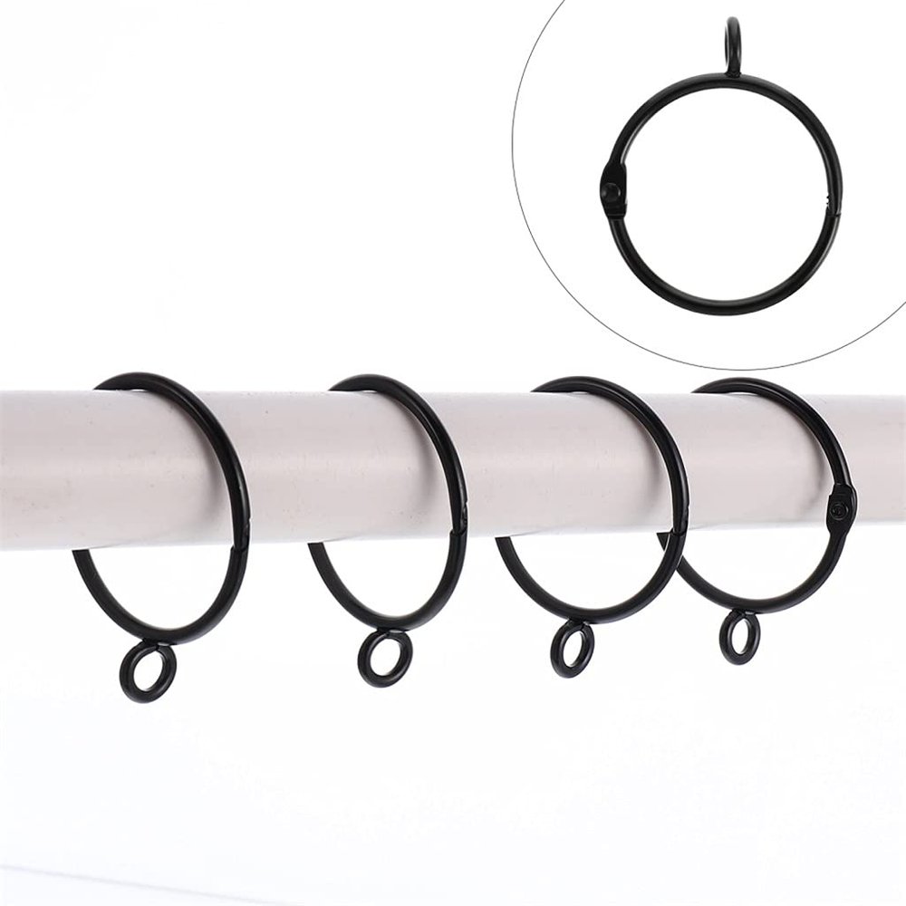 TEOYETTSF 15Pcs Curtain Rings Eyelet Rings Tension Rod Metal Buckles Window Hanger for Curtain Photo Picture Party String Lights Outdoor Activities Supplies