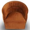 100% New 1pc Modern Style Swivel Chair Iving Room Armchair- Burnt Orange Velvet Living Room Furniture view 4