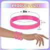 MATEPLUS 12P Pink Silicone Sport Elastic Bracelet For Cancer Awareness view 3