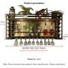 2 Layer Wall Mounted Wine Racks Large Capacity Wine Holder Modern Wall Decorative Rack Wine Bottle Holder with Glass Holder and Shelf for Pub Cafe Kitchen Solid Construction(60cm) view 2