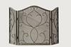 Fireplace Screen Guard, Fireplace Screens Bronze Mesh Scrolled Fireplace Fire Screen Iron Flared Firescreen 50" W Fireplace Screen Flat Fireplace Scre view 1