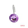 TEOYETTSF 12pcs Round Rolling Shower Curtain Hooks Acrylic Rhinestones Bath Bathroom Window Screen Drapery Rod Hanging Hook for Home(D) view 2