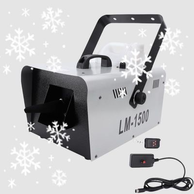 XUMIUZIY 1500W Snow Machine, Fake Snow Making Machine with Wired & Remote Control, High Output Artificial Snowflake Maker, for Indoor Outdoor Decoration (US Plug 100240V)