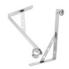 jojofuny 2pcs Side Wall Clothes Mount Clothes Rack Hanging Clothes Rod Holder Closet Rod Mounting Fixture Shelving Support Heavy Duty Rod Bracket Stainless Steel Silver view 1