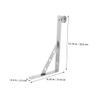 jojofuny 2pcs Side Wall Clothes Mount Clothes Rack Hanging Clothes Rod Holder Closet Rod Mounting Fixture Shelving Support Heavy Duty Rod Bracket Stainless Steel Silver view 2