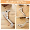 jojofuny 2pcs Side Wall Clothes Mount Clothes Rack Hanging Clothes Rod Holder Closet Rod Mounting Fixture Shelving Support Heavy Duty Rod Bracket Stainless Steel Silver view 3