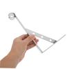 jojofuny 2pcs Side Wall Clothes Mount Clothes Rack Hanging Clothes Rod Holder Closet Rod Mounting Fixture Shelving Support Heavy Duty Rod Bracket Stainless Steel Silver view 4