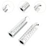 2X Motorcycle Foot Pegs Footpegs Footrests Foot Pedals for Fzr1000 Fzs1000 Fazer, Black Rear(Silver Front) view 4