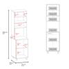 White Kitchen Pantry with Open Storage and 2 Doors view 2
