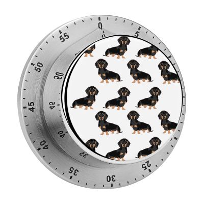 Dachshund Dogs Egg Timers for Kitchen Mechanical Kitchen Timers, 60 Minute Visual Countdown Timer with Alarm, Loud Timer for Hard of Hearing, No Batteries Required, for Cooking Classroom Gym