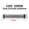 220V 2000W PTC ceramic air heater with insulated plastic bracket conductive type 242B2 297 * 50.5 * 26mm view 2