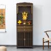 HPIRFYE Standing Altar Cabinet with Storage Rack, Home Decor Offering Display, Chinese Buddhist Shrine for Meditation view 1