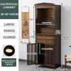 HPIRFYE Standing Altar Cabinet with Storage Rack, Home Decor Offering Display, Chinese Buddhist Shrine for Meditation view 2