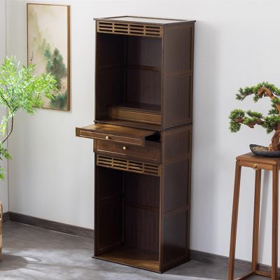 HPIRFYE Open Altar Cabinet with Large Storage, Meditation Table Altar, Shrine Altar for Spiritual Use