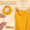 BESTOYARD 50Pcs Transparent Silicone Hanger Grips Anti-Slip Protective Covers for Pants Non-Slip Clothing Hanger Accessories for Indoor Outdoor Use view 3