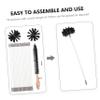 ULTECHNOVO 2 Sets Flexible Chimney Brush Cleaning Kit Synthetic Rods for Efficient Fireplace and Duct Cleaning Reduces Fire Risk Compatible with Power Drill and Manual Use view 2